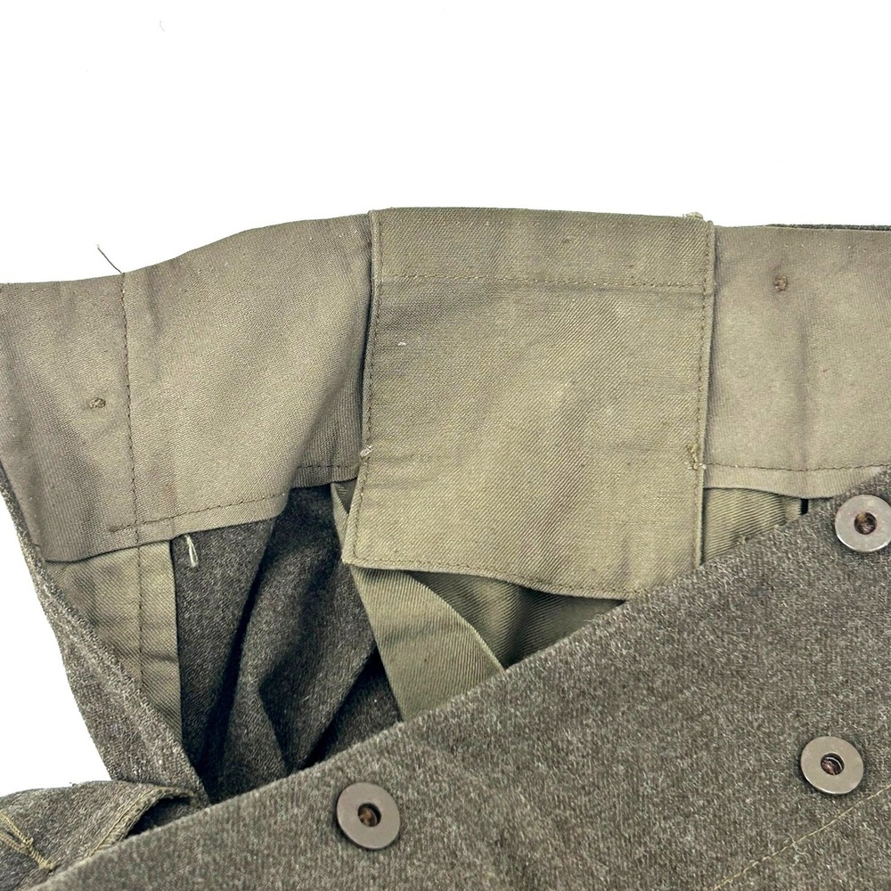 VTG 1955 Royal Canadian Army Cadet Battledress Wool Trousers 32x29 Olive Drab - Picture 4 of 6